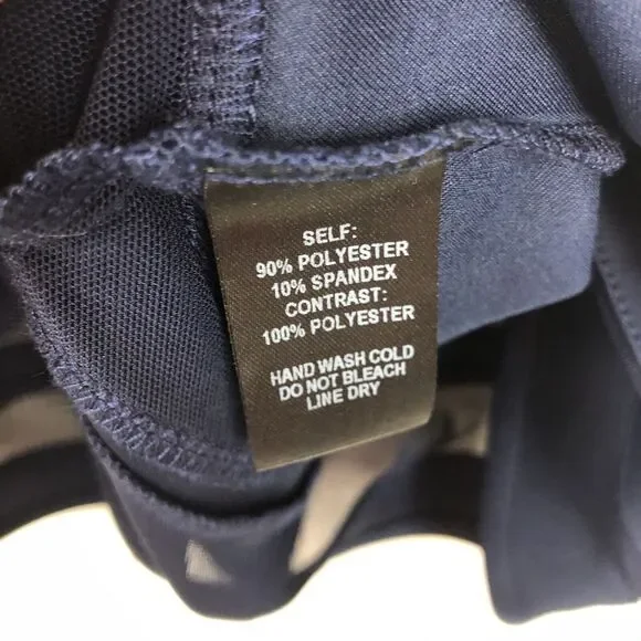 LULU’s Blue Sheer Determination Navy Blue Mesh Skater Dress Small New With Tags - Picture 8 of 10